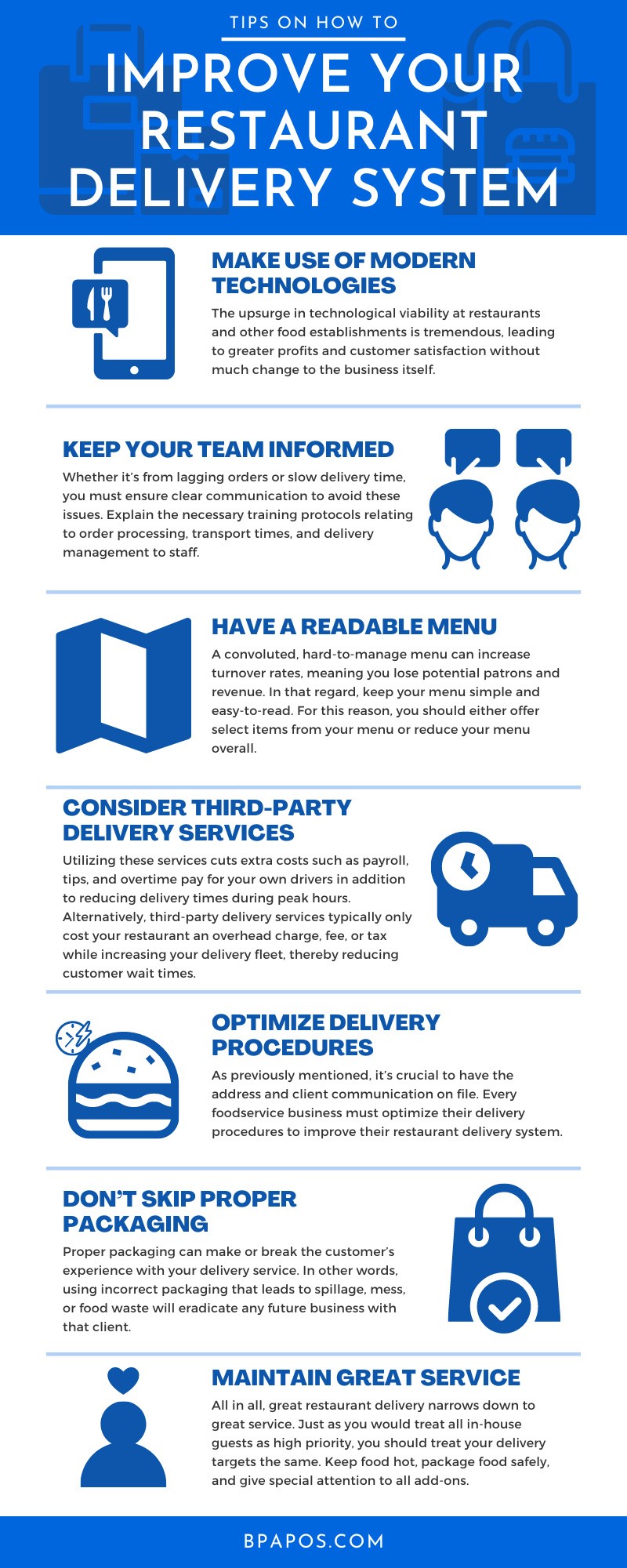 Restaurant delivery infograph